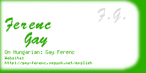 ferenc gay business card